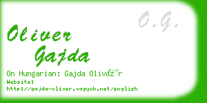 oliver gajda business card